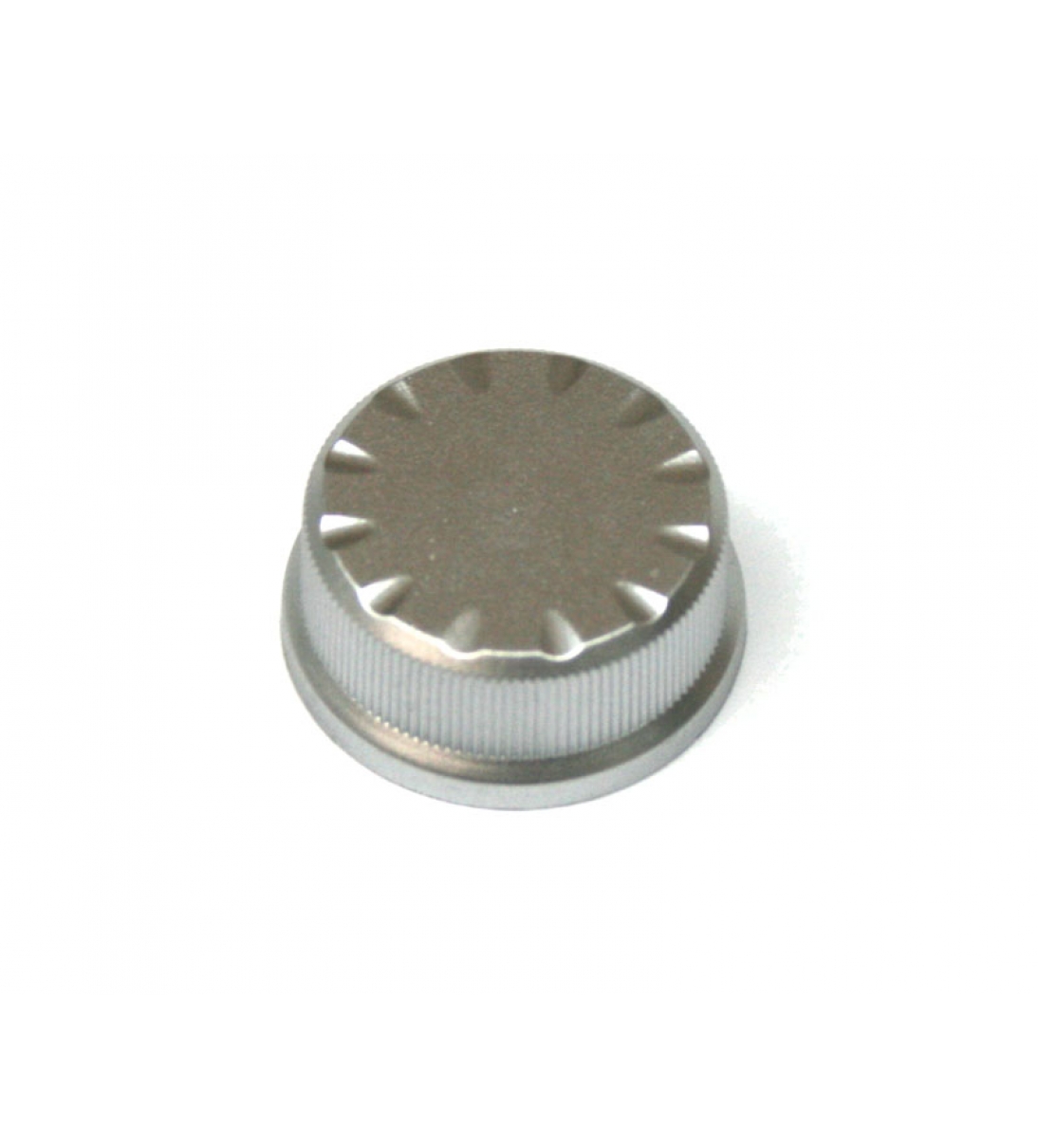 Manopola encoder argentata, Korg. Questa manopola dati ha un diametro di 24 mm, si adatta a un albero a D, Korg 620X120007 e 510646502019